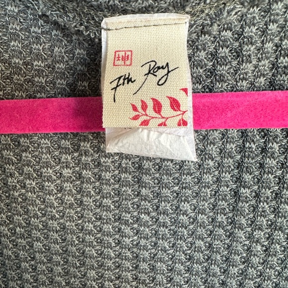 Grey Waffle-Knit Cardigan - Picture 6 of 6